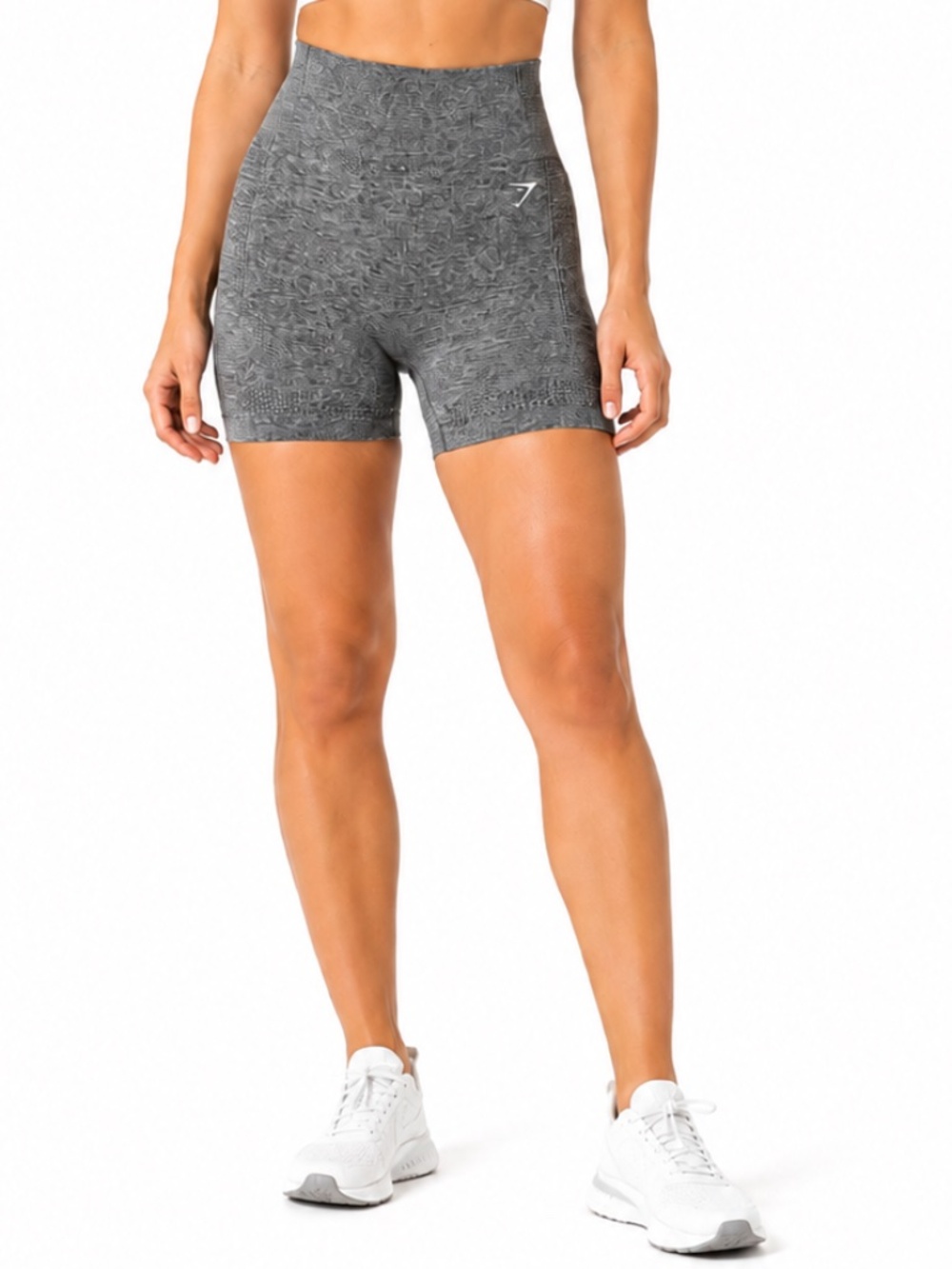 GYMSHARK Vital Seamless Shorts Smokey Grey Marl Size L Est